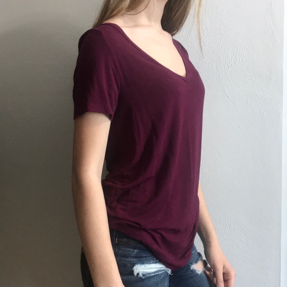 Merona maroon tee
